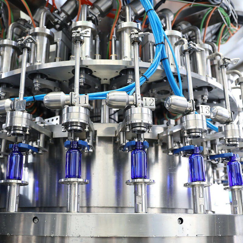 Automatic 2 oz glass bottle tonic rinsing servo piston filling capping machine