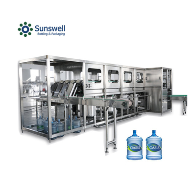 Ligne de production d'eau pure de haute précision de 5 gallons d'eau pure 20L de lavage de remplissage 3 en 1 monobloc
