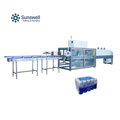 Machine d'emballage de bouteilles à rétrécissement thermique entièrement automatique pour boissons gazeuses, étancheuse en plastique, machine d'emballage à rétrécissement de petite taille