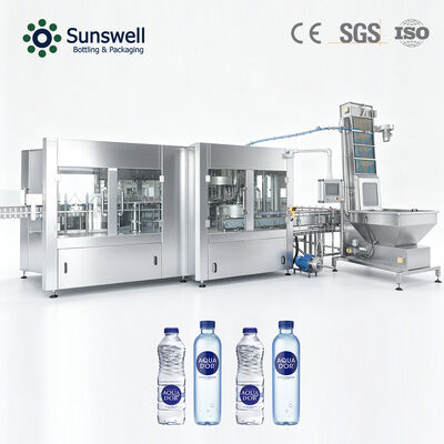 Ligne d'embouteillage d'eau potable 24000BPH 500ml pour bouteilles PET à haute vitesse