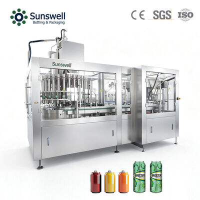 Ligne automatique de conservation de boissons gazeuses en aluminium de 18000CPH 200 ml